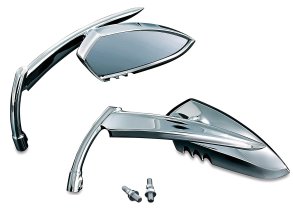 (For Honda, Kawasaki & Suzuki) Kuryakyn Scythe Mirrors (Pair) [K1449 & K1411]