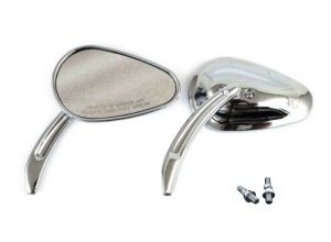 (For Honda, Kawasaki & Suzuki & Yamaha) Highway Hawk Teardrop Mirrors (Pair) [91-877]