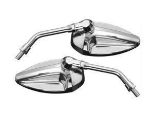 (For Honda, Kawasaki & Suzuki) Highway Hawk Mr. T Mirrors (Pair) [91-887]