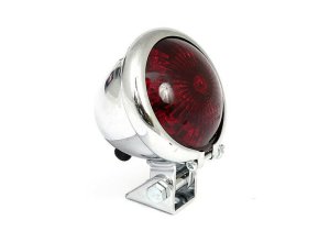 Chrome Fender-Mounted LED Tail Light (Red Lens) [913873]