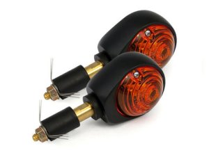 Black Bar End Indicators (PAIR) for 1 inch or 7/8 inch Handlebars [940913]