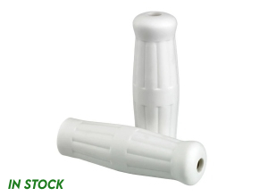 7/8 inch (22mm) White Rubber Vintage Grips [M011576]