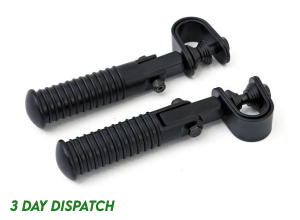 Black Sundance Highway Pegs With 1 Inch (25.4mm) Clamps [M799517-1]